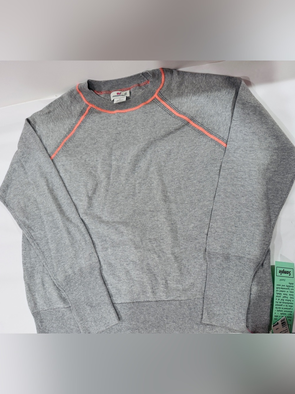 Vineyard Vines Gray Cotton Cashmere Sample Sweater